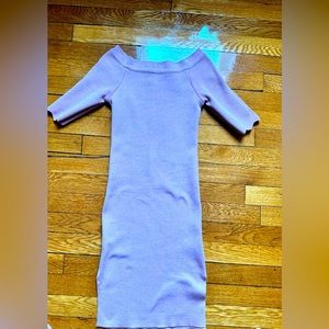 Solid Bodycon Bardot Dress